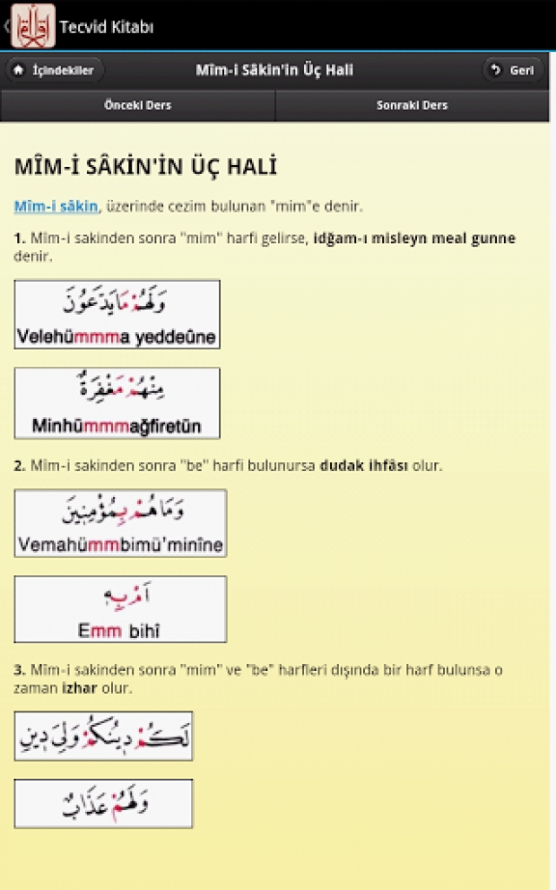 Kur'an Öğreniyorum Ekran Görüntüsü